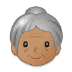 👵🏽 old woman: medium skin tone display on Samsung